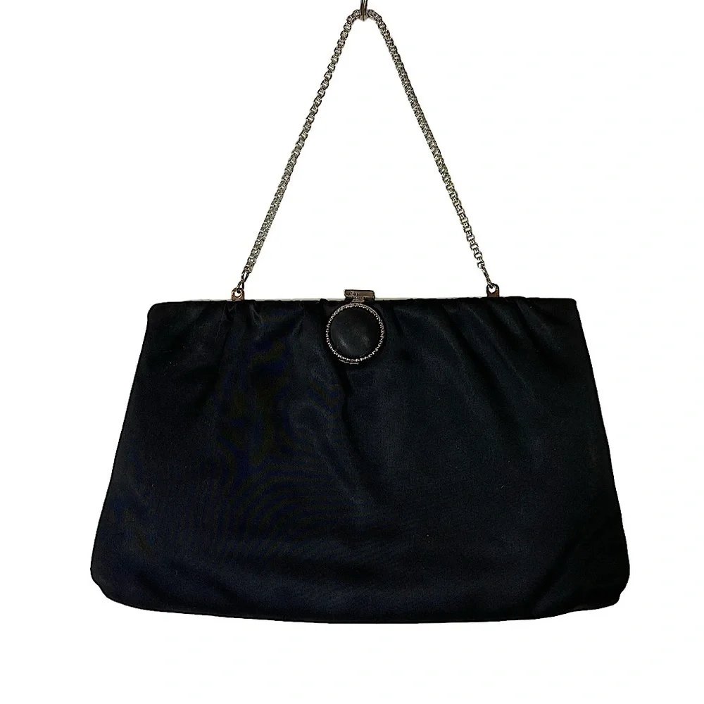 Vintage black satin